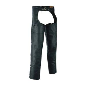 Classic Leather Gear Motorcycle Chaps Unisex XL Black 100% Leather Biker